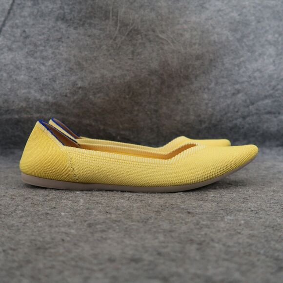 Rothy's Shoes Womens 8 Ballet Flat The Point Slip On Yellow Classic Comfort Knit - Picture 16 of 16